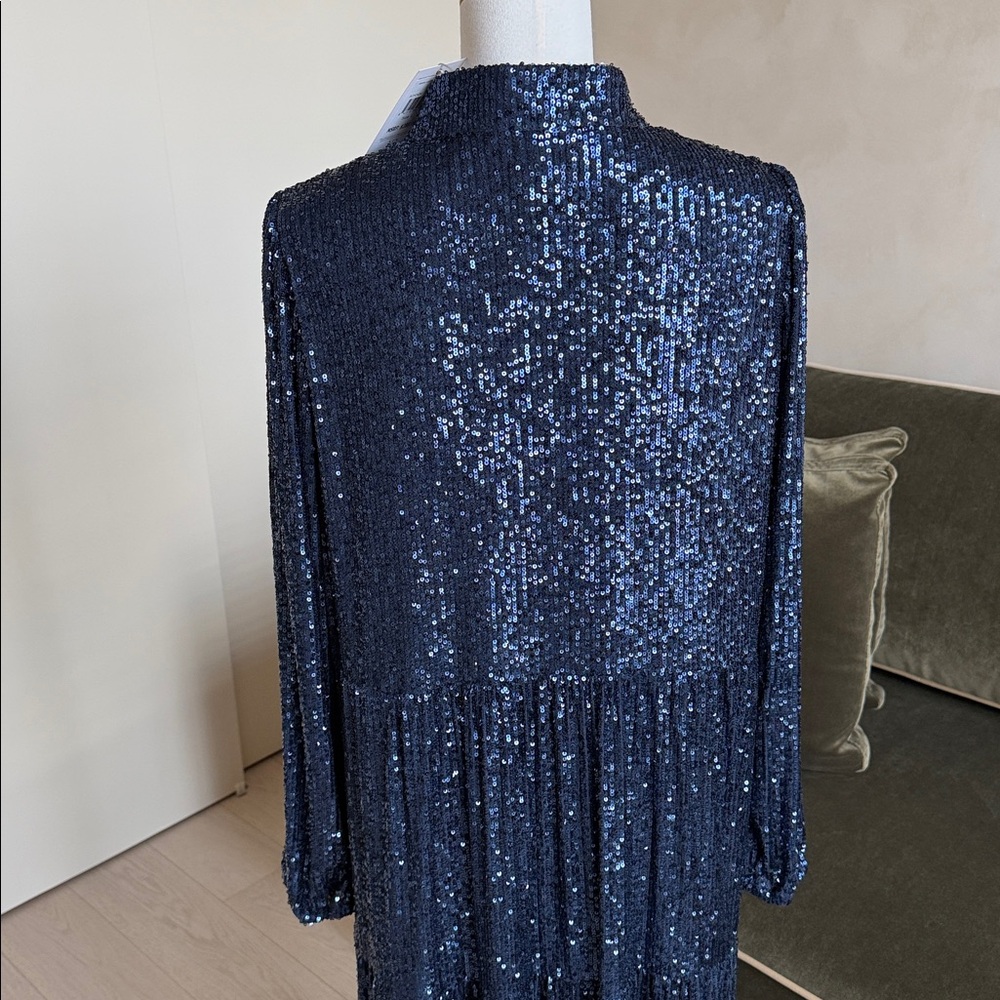 Sail to Sable STS Anne Midnight Navy Midi Dress NWT Size Large - Picture 8 of 11